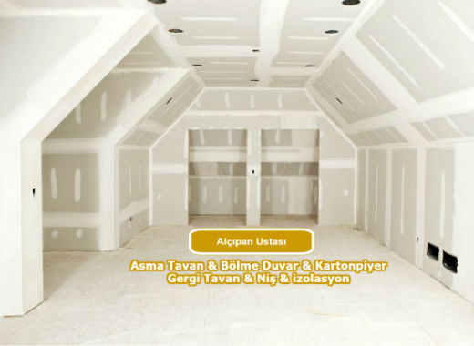 Kırıkköy Alcıpan asma tavan bölme duvar kartonpiyer işleri